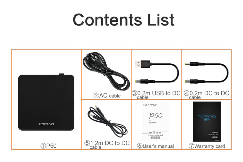 TOPPING P50 Low Noise Linear Power Supply for Topping D50 D50s DX3 Pro D30.