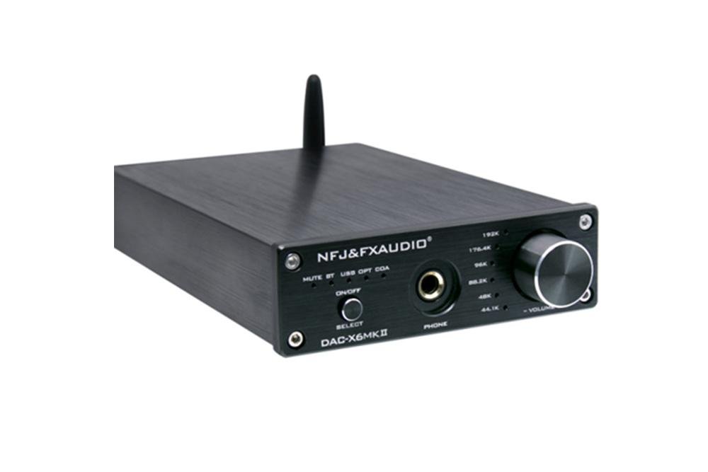 KGUSS FX-Audio DAC-X6 MKII Bluetooth 5.0 Digital Audio Decoder DAC  24-bit/192kHz USB/Coaxial/Optical Headphone Amp Mini HiFi Pre-Amplifier  Black