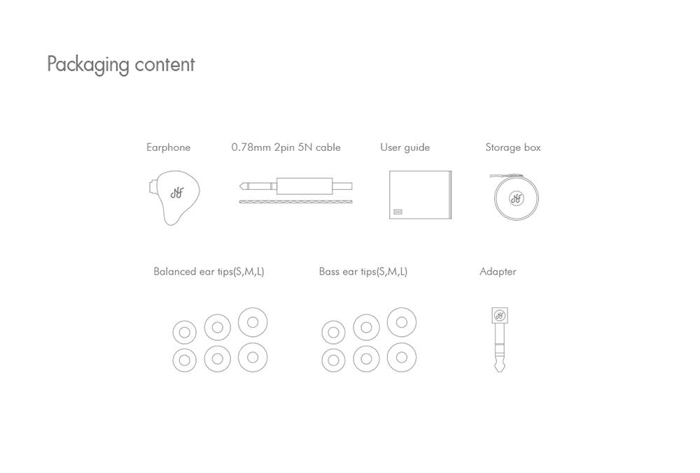 NF Audio NM2 Earphone Double Cavity Dynamic Driver Earphone with 0.78mm 2Pin Cable - SHENZHENAUDIO