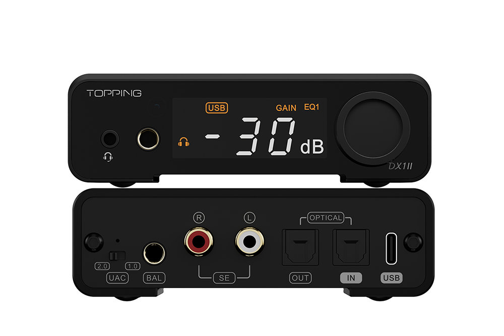 TOPPING DX1 II ES9039Q2M Desktop DAC & Headphone Amplifier.
