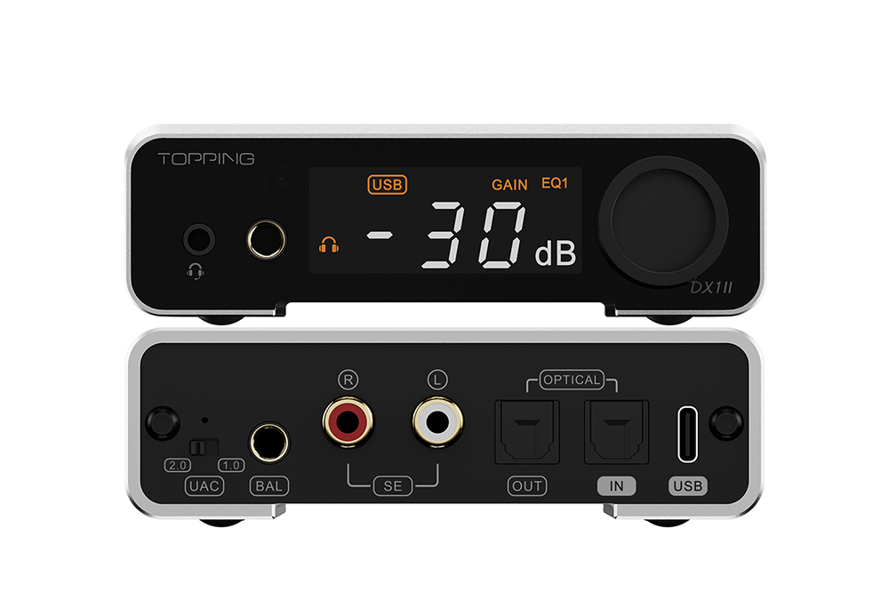 TOPPING DX1 II ES9039Q2M Desktop DAC & Headphone Amplifier.
