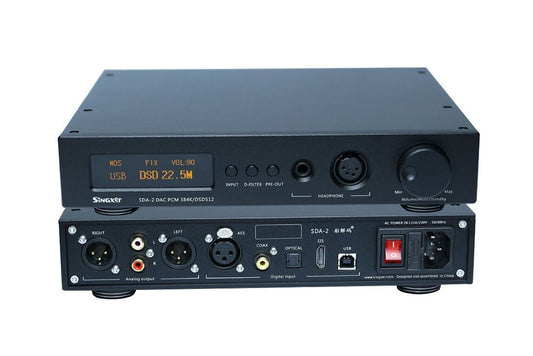 Singxer SDA-2 DAC NOS Native decoding DSD512, AK4497 Decoder Headphone Amplifier.