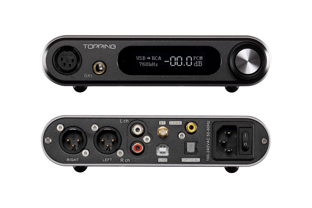 TOPPING DX5 DAC Dual ES9068AS Desktop DAC & Headphone Amplifier