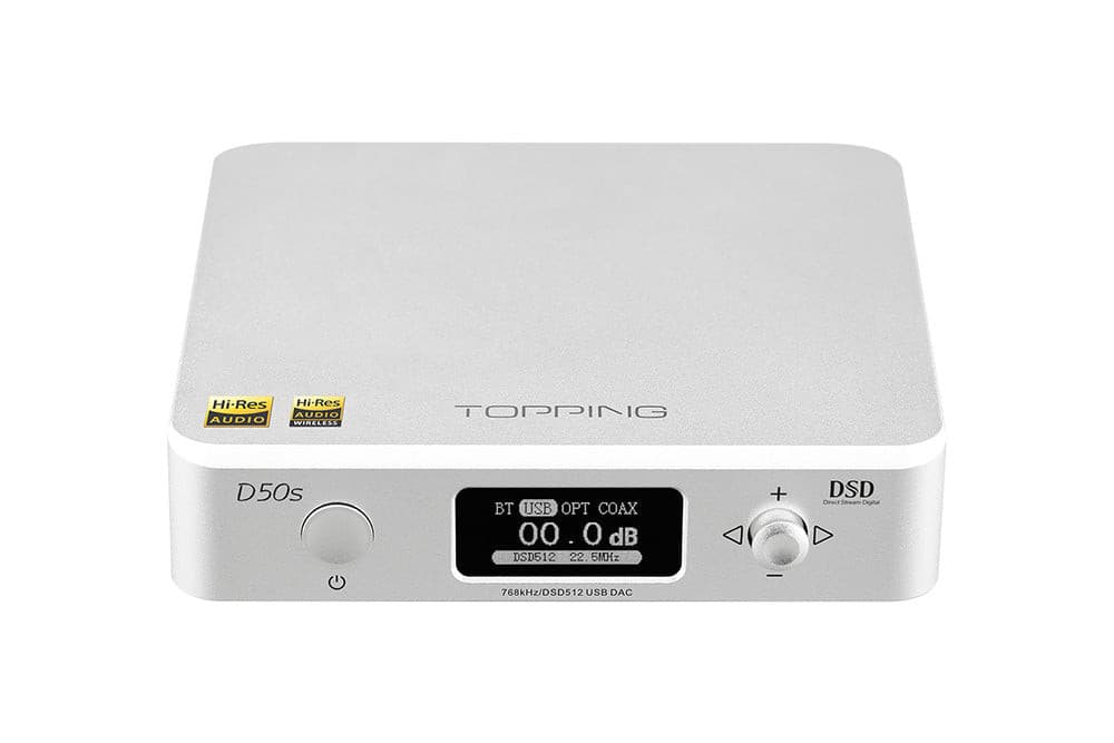 TOPPING D50s ES9038Q2M*2 DAC Bluetooth 5.0 LDAC DSD512 32Bit/768kHz Hi-Res Audio HIFI Decoder.