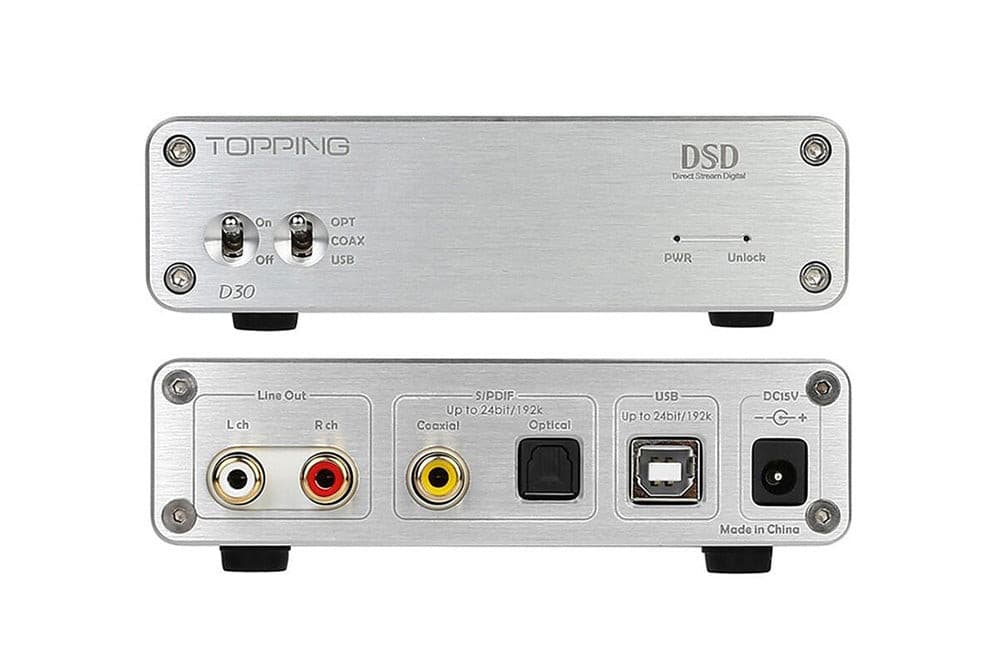 TOPPING D30 DSD Audio DAC USB Coaxial Optical Fiber XMOS CS4398 24Bit 192KHz Decoder.