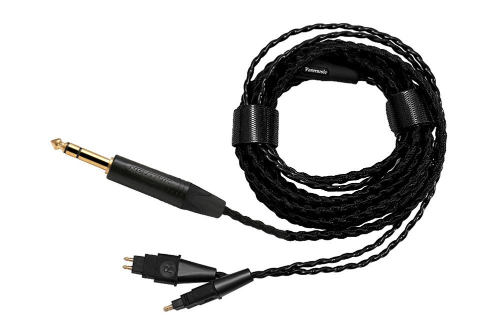 Fanmusic C6 Oxygen-free copper Cables 6.3 mm/4-pin XLR plug Headphone Upgraded Cable for HD580 HD600 HD650 HD6XX.